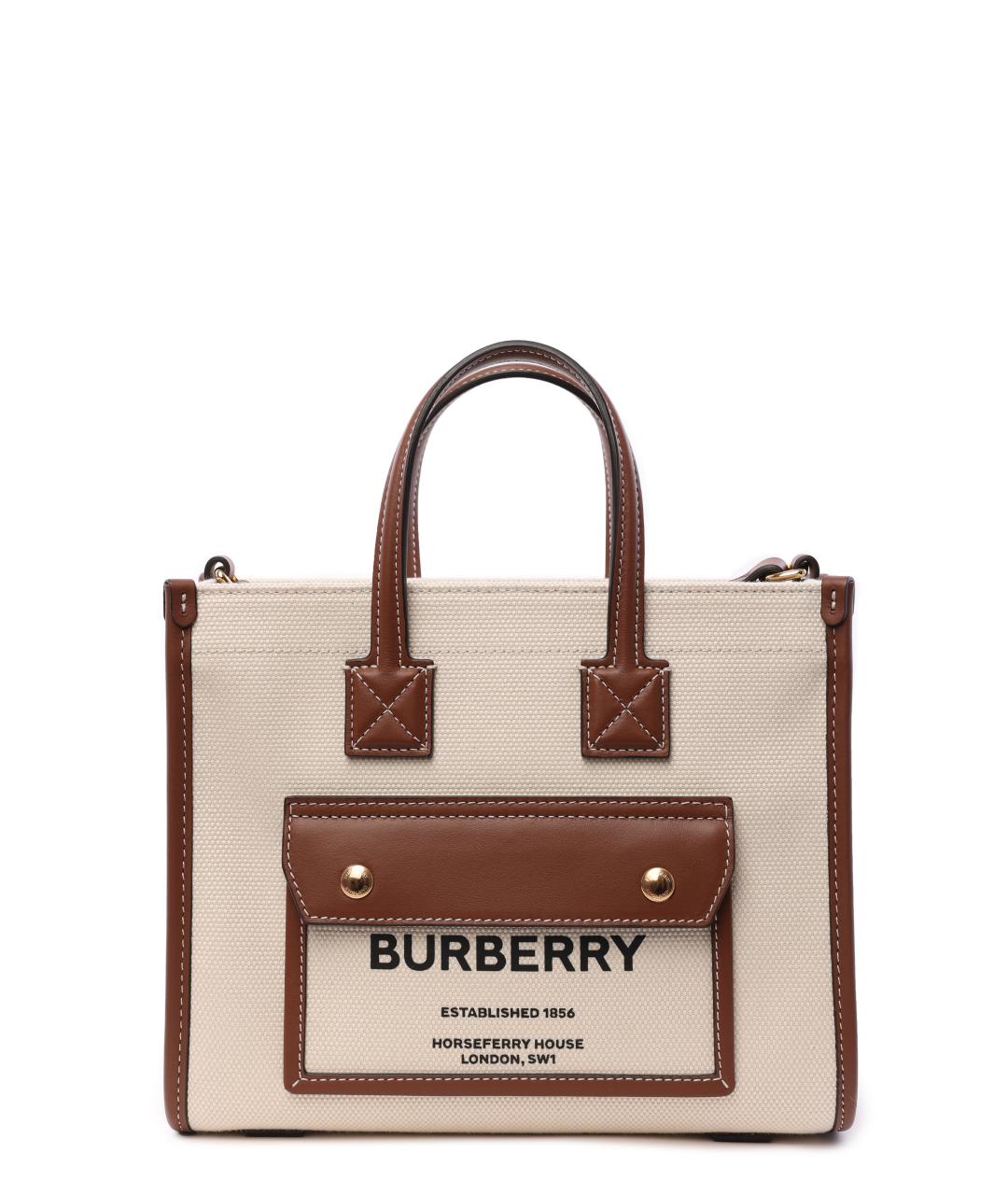 BURBERRY Белая сумка тоут, фото 1