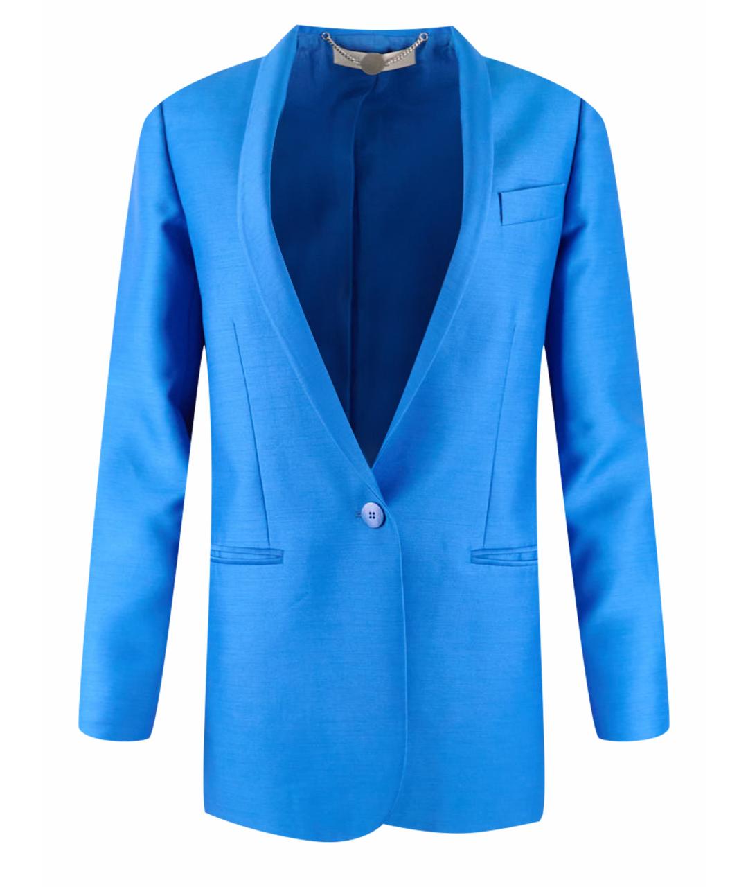 STELLA MCCARTNEY Синий шерстяной жакет/пиджак, фото 1