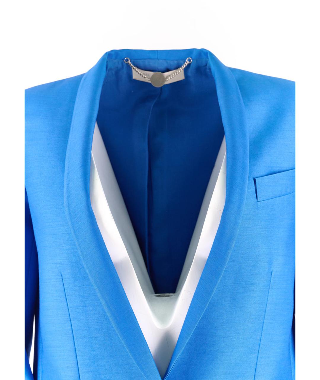 STELLA MCCARTNEY Синий шерстяной жакет/пиджак, фото 4