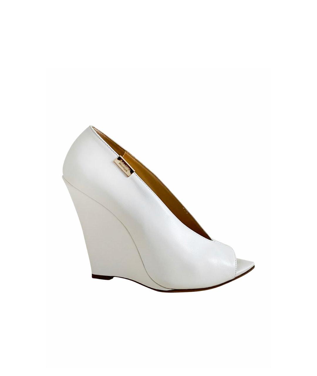 ELISABETTA FRANCHI Белые кожаные туфли, фото 1