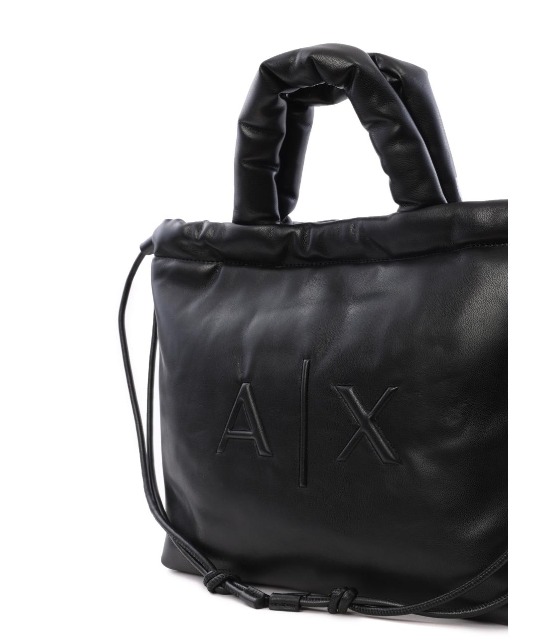 ARMANI EXCHANGE Черная сумка тоут, фото 4