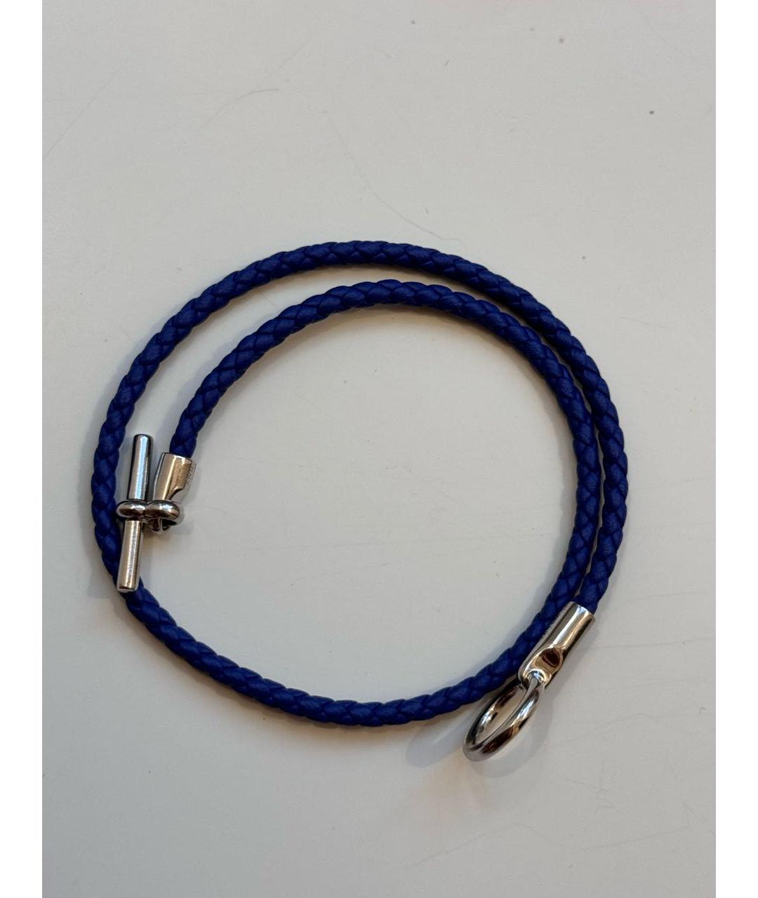 HERMES PRE-OWNED Синий кожаный браслет, фото 2