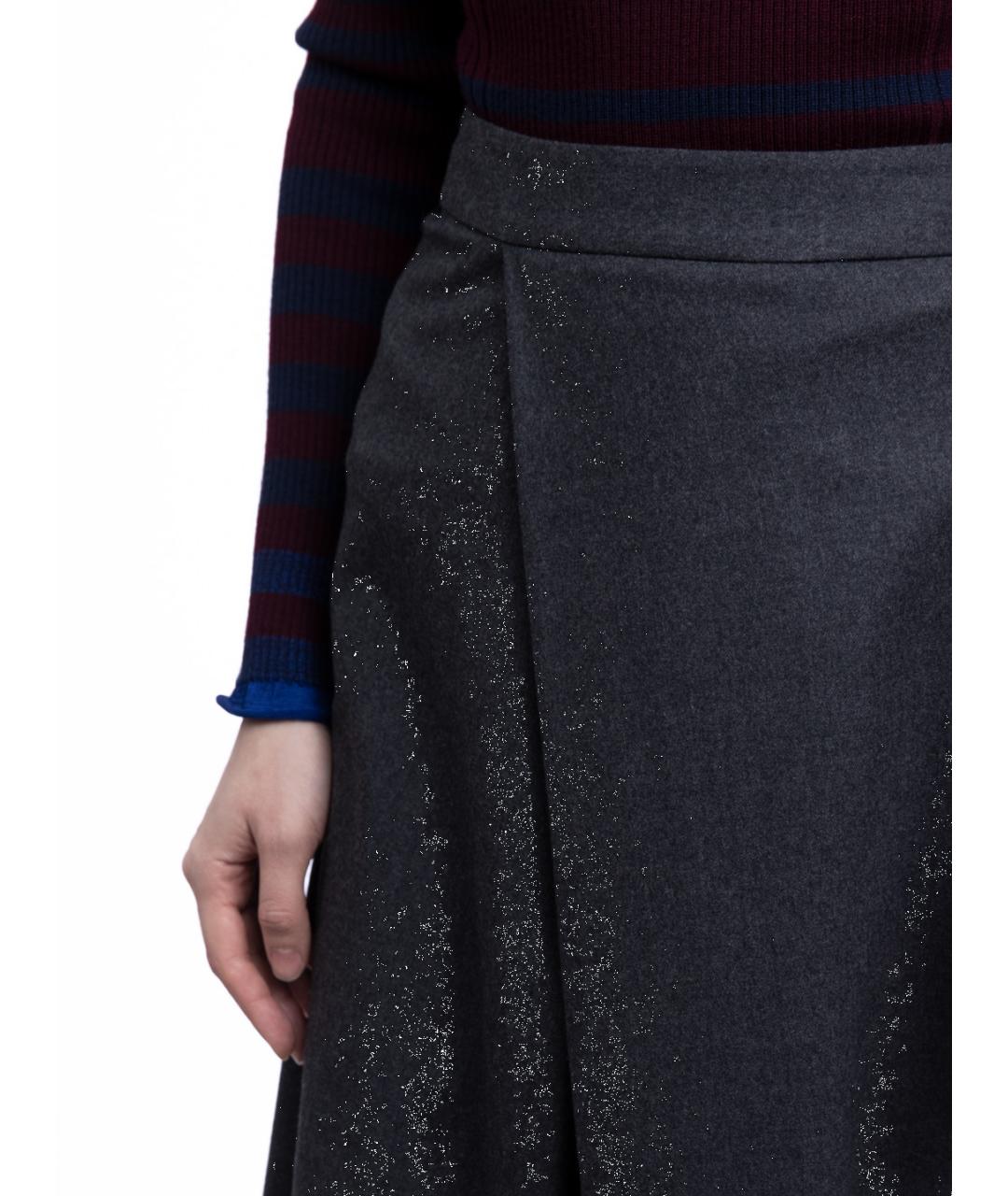 THEORY Серая юбка миди, фото 3