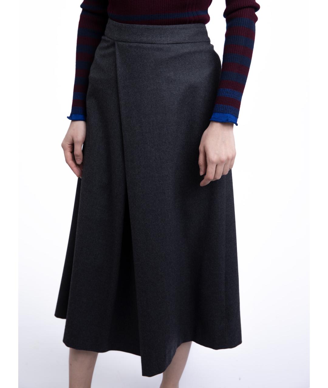 THEORY Серая юбка миди, фото 5