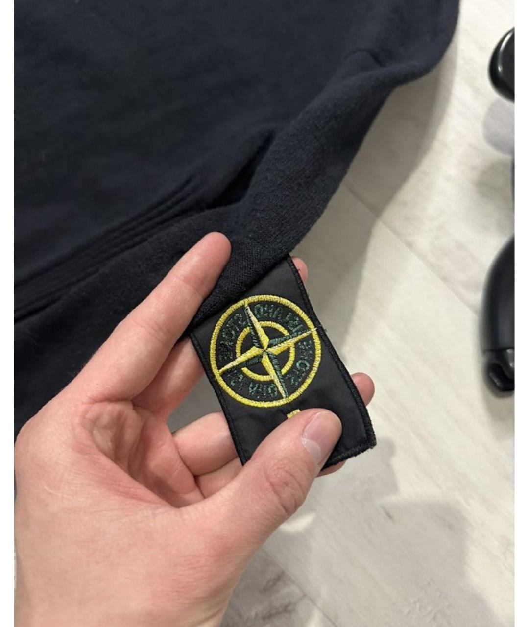 STONE ISLAND Черный шерстяной джемпер / свитер, фото 3