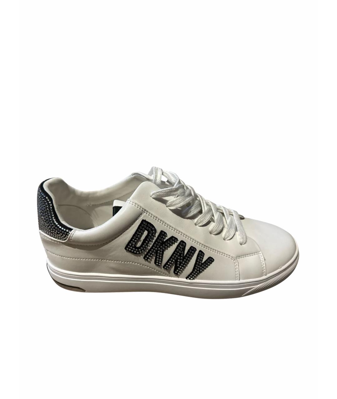 DKNY Белые кожаные слипоны, фото 1