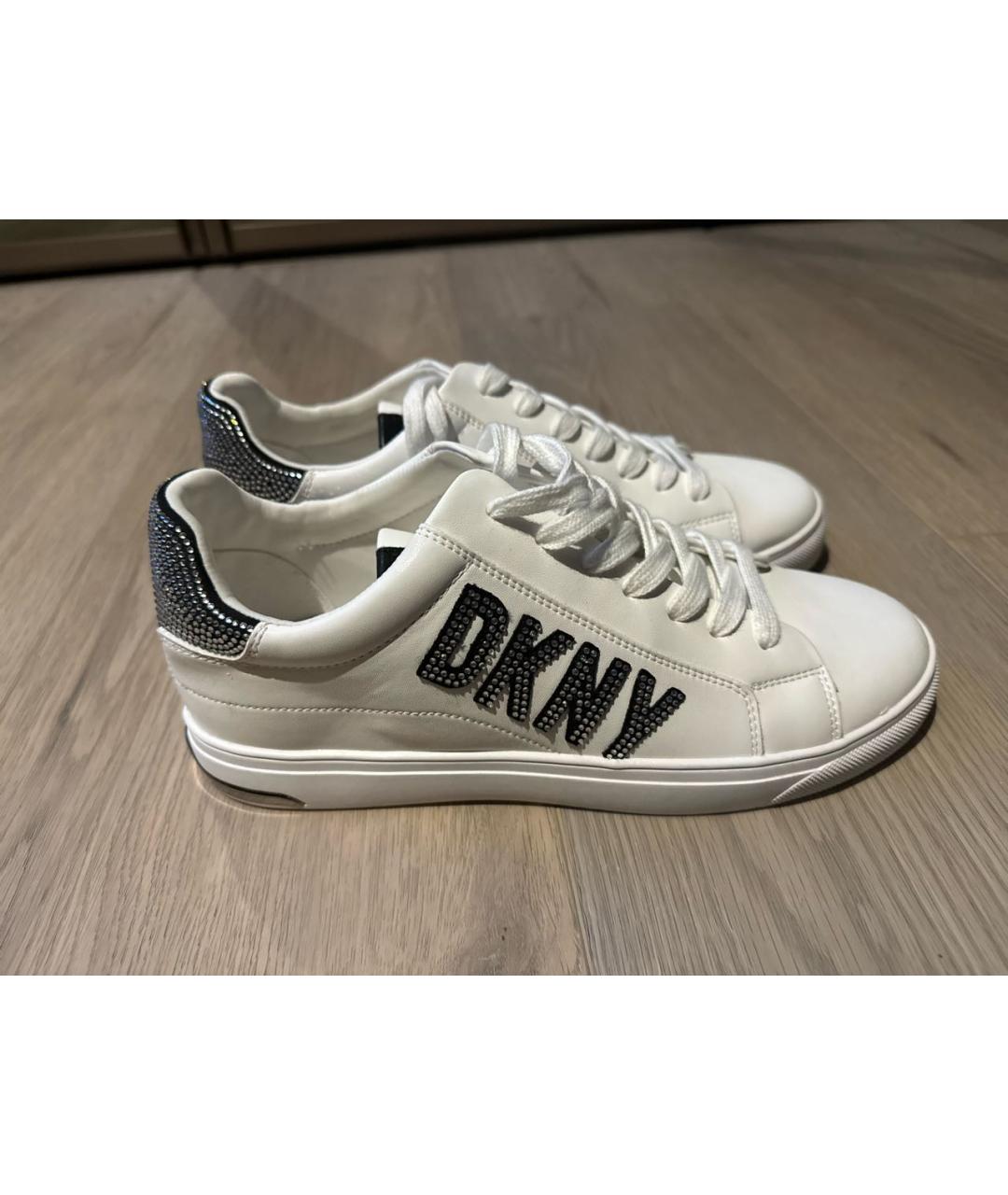 DKNY Белые кожаные слипоны, фото 5