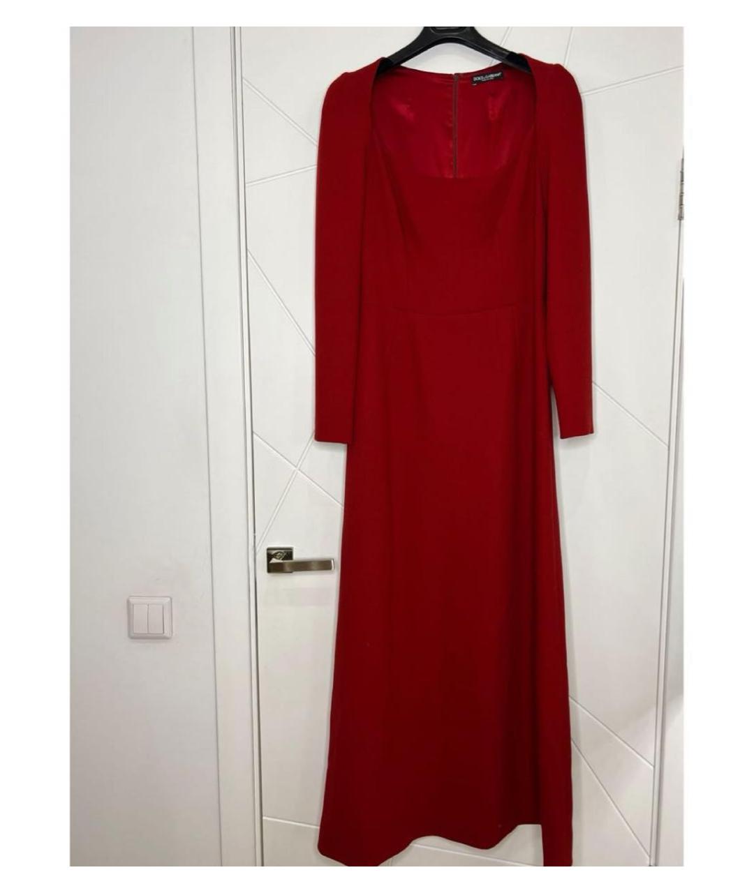 DOLCE&GABBANA Бордовое шерстяное платье, фото 4