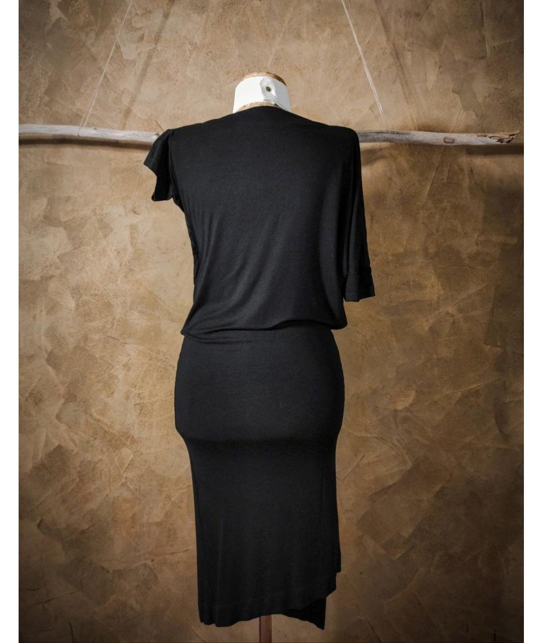 VIVIENNE WESTWOOD ANGLOMANIA Черное вискозное коктейльное платье, фото 2