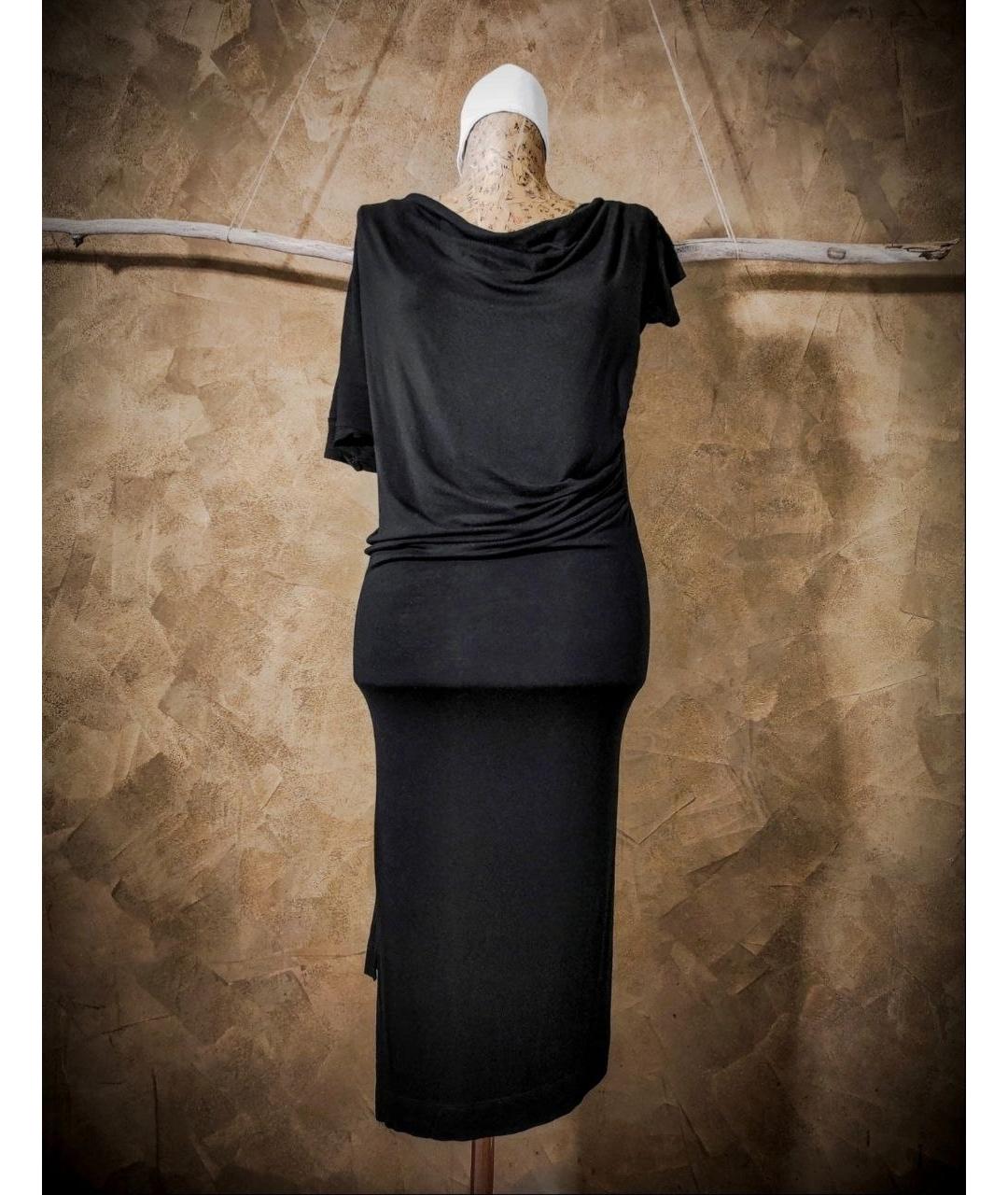 VIVIENNE WESTWOOD ANGLOMANIA Черное вискозное коктейльное платье, фото 7