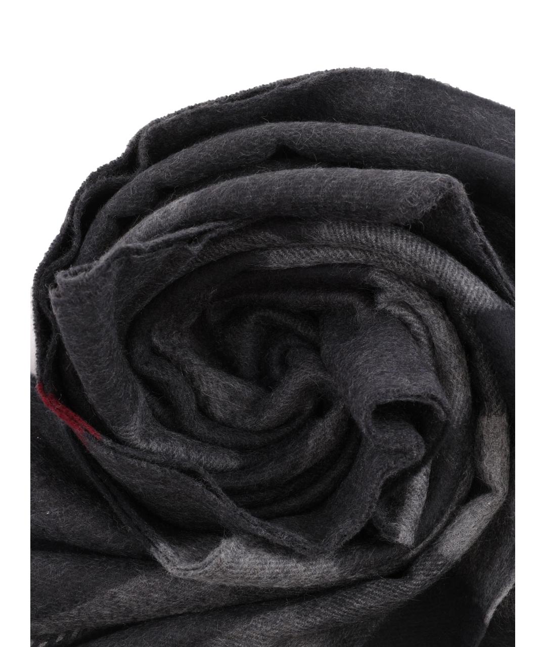 BURBERRY Черный шарф, фото 3
