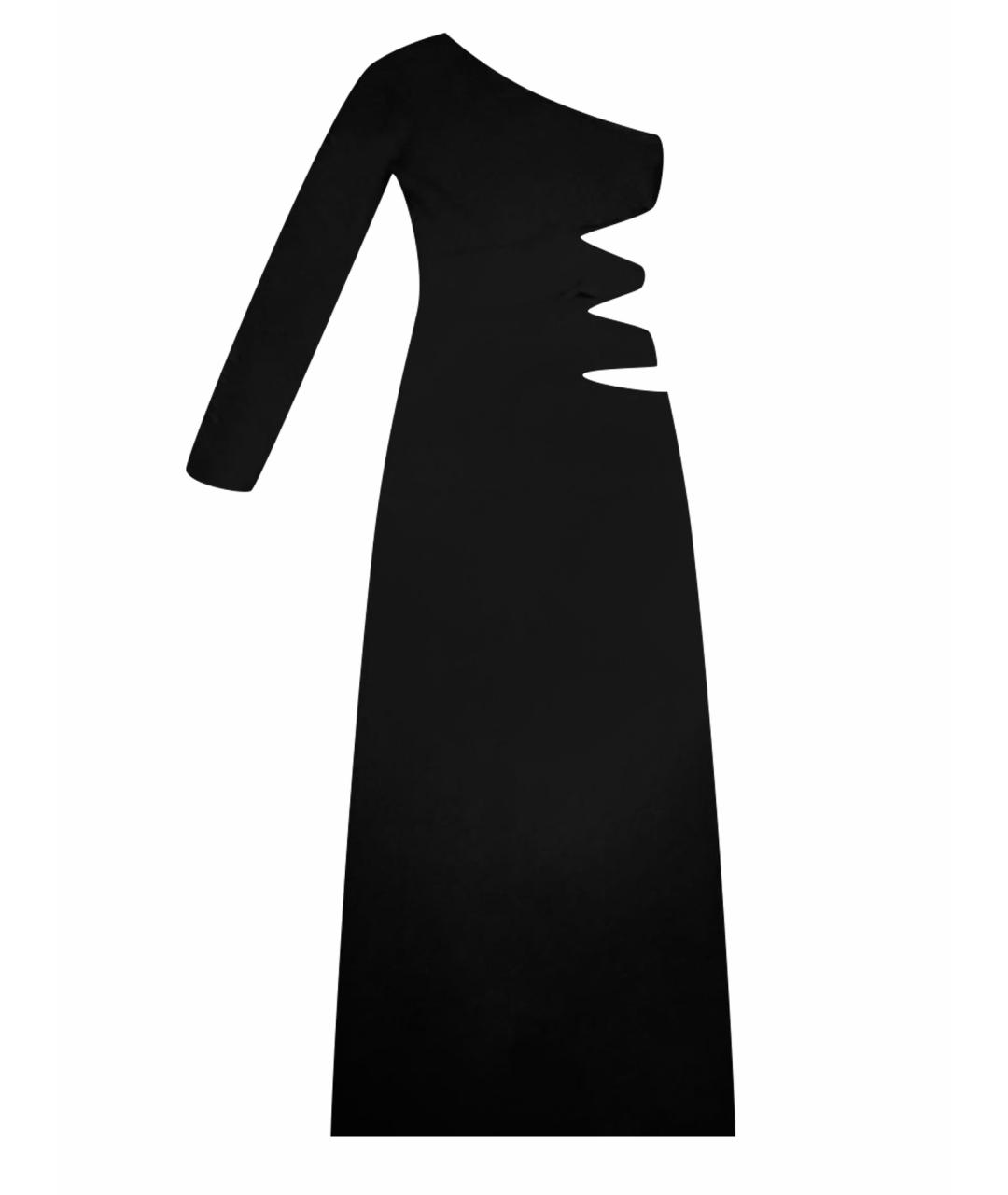 BALMAIN Черное полиэстеровое вечернее платье, фото 1