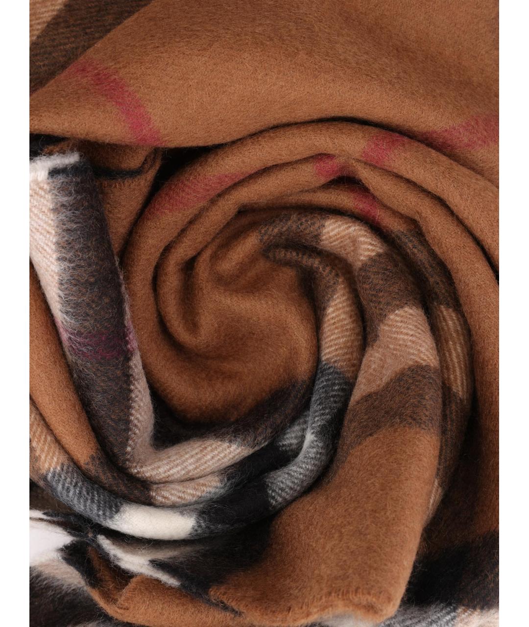 BURBERRY Коричневый шарф, фото 4