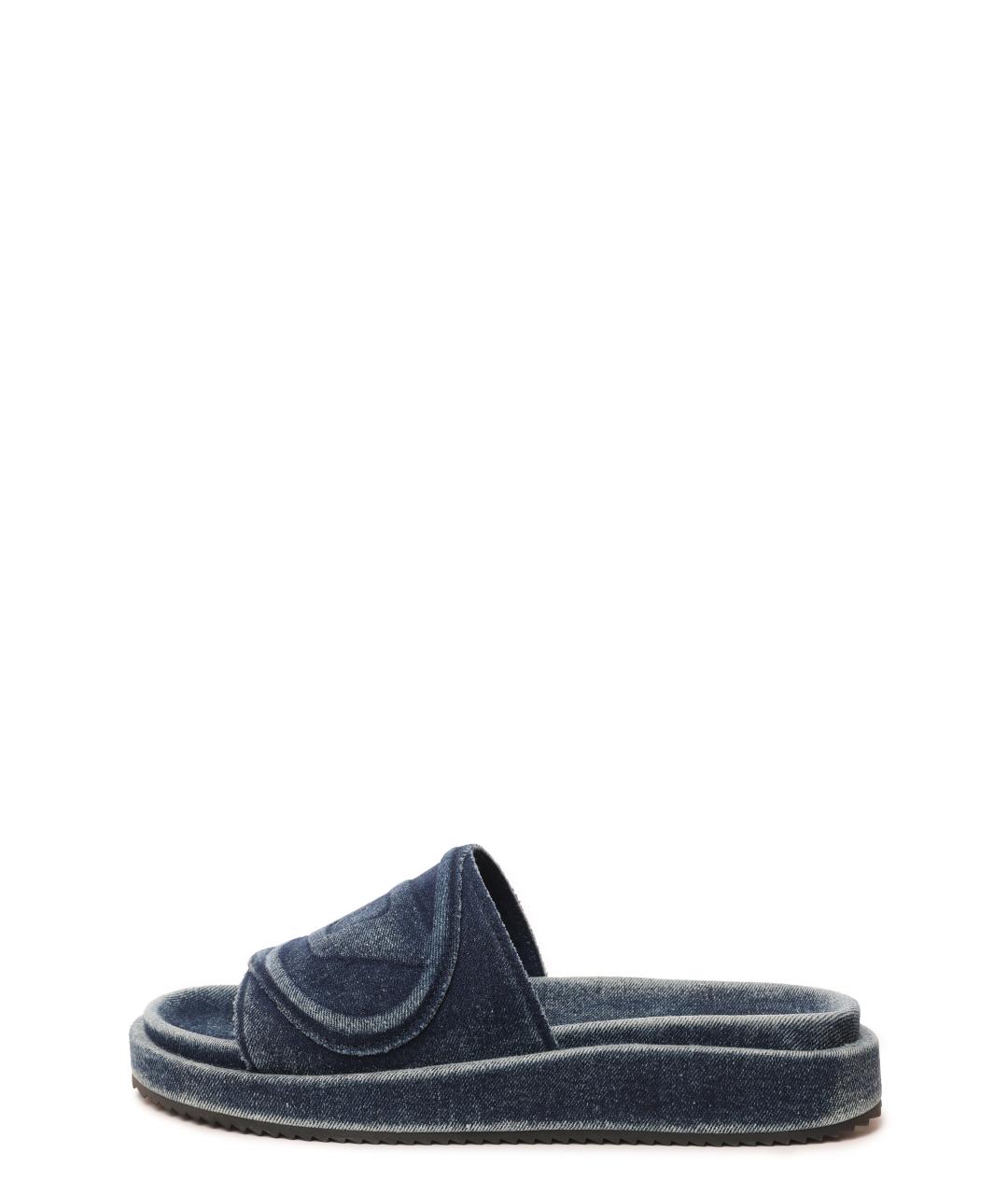 DIESEL Синие шлепанцы, фото 7