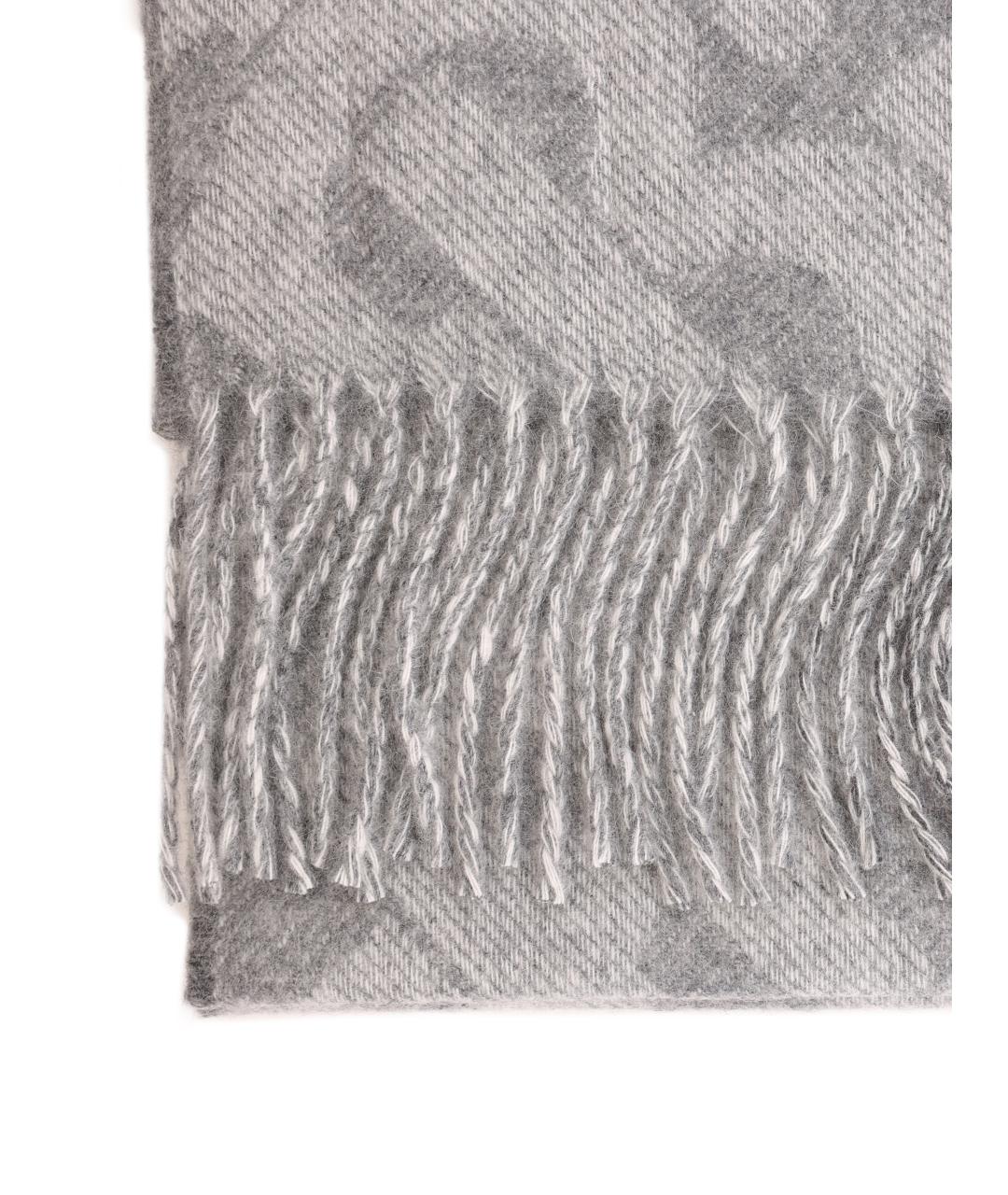 BURBERRY Серый шарф, фото 2