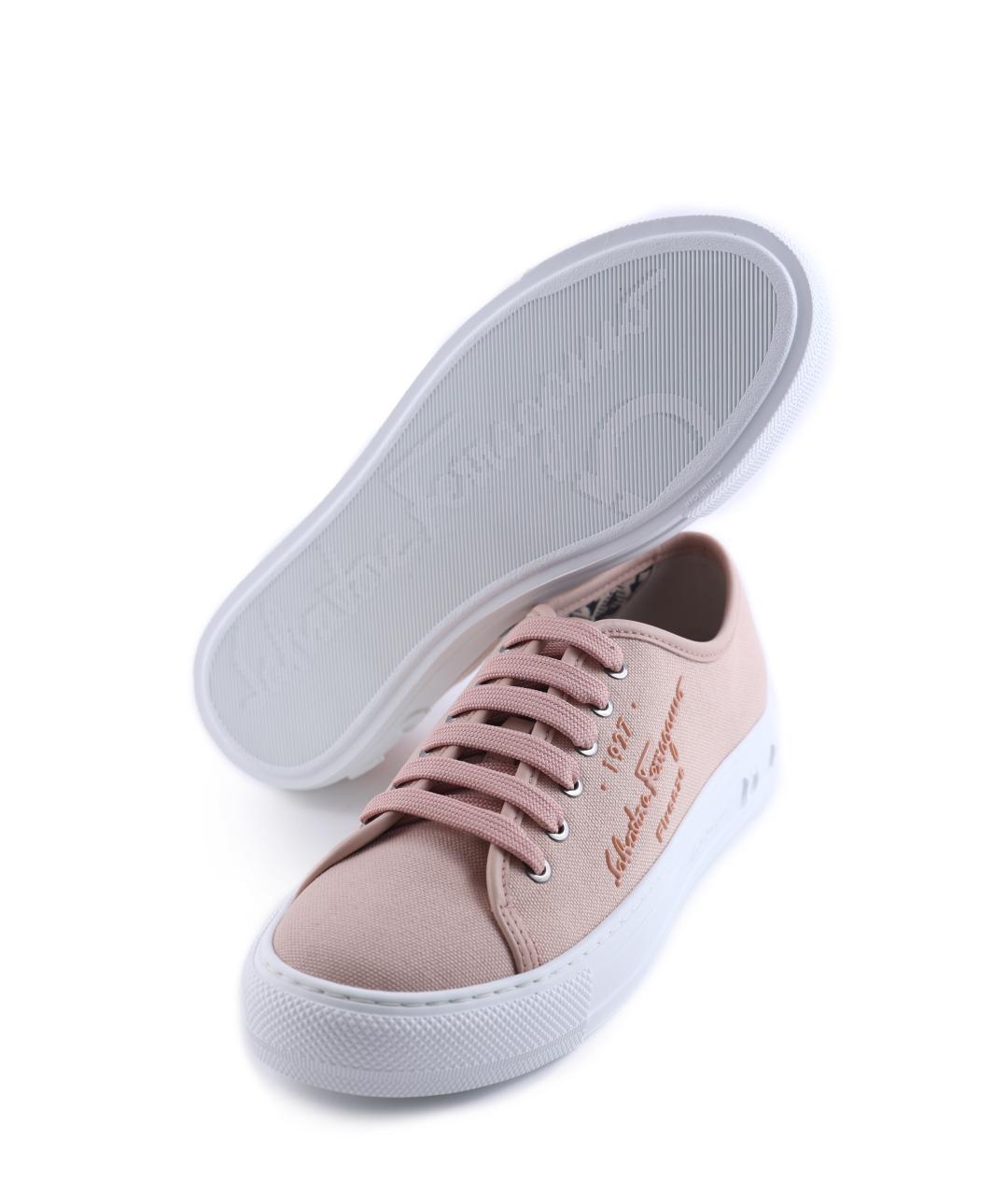 FERRAGAMO Розовые кеды, фото 5