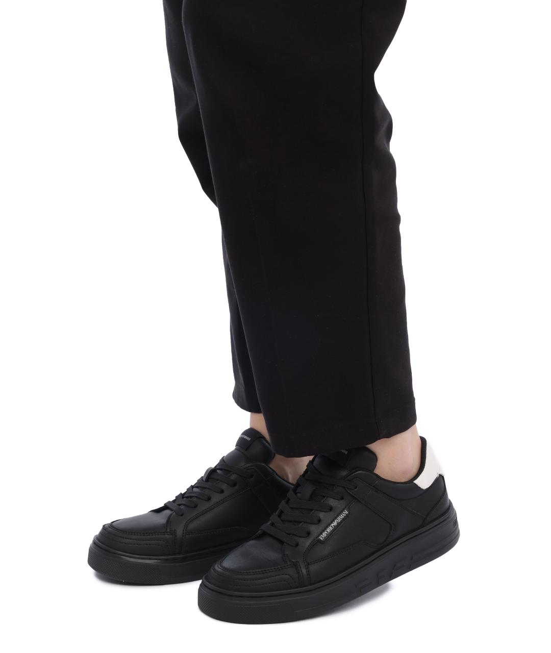 EMPORIO ARMANI Черные кеды, фото 2