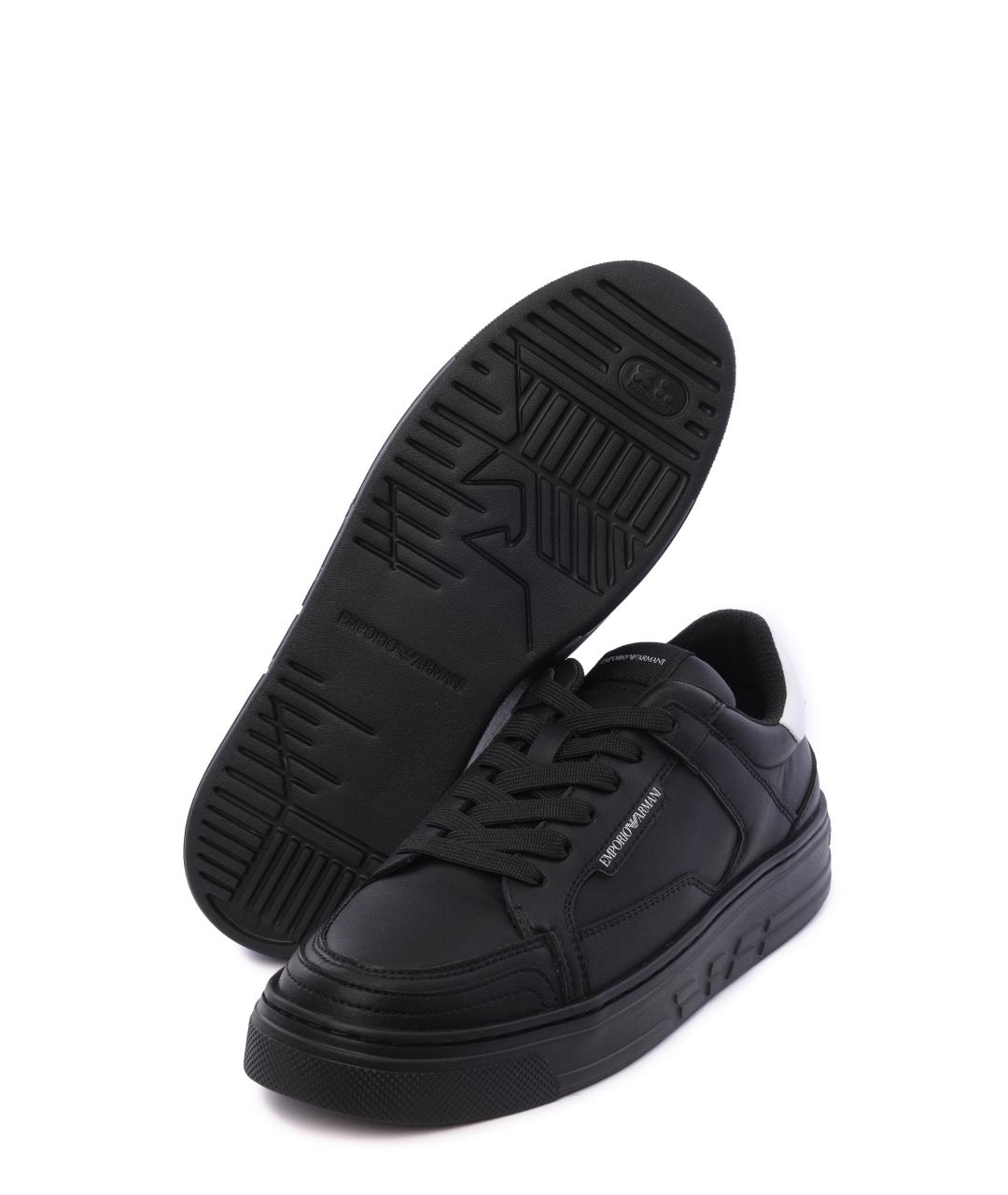 EMPORIO ARMANI Черные кеды, фото 4