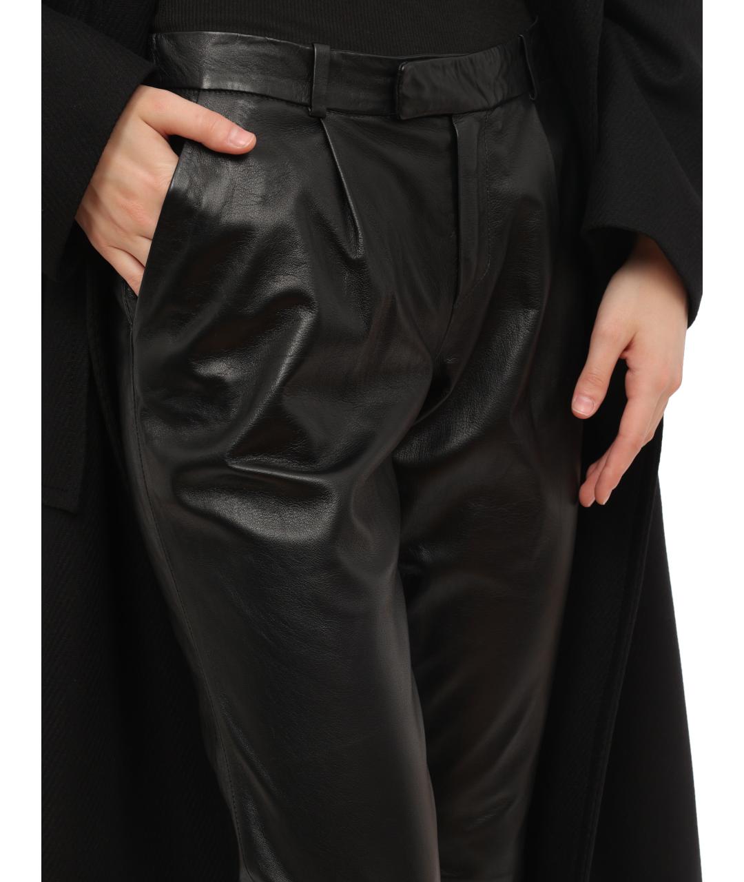 RED VALENTINO Черные прямые брюки, фото 4