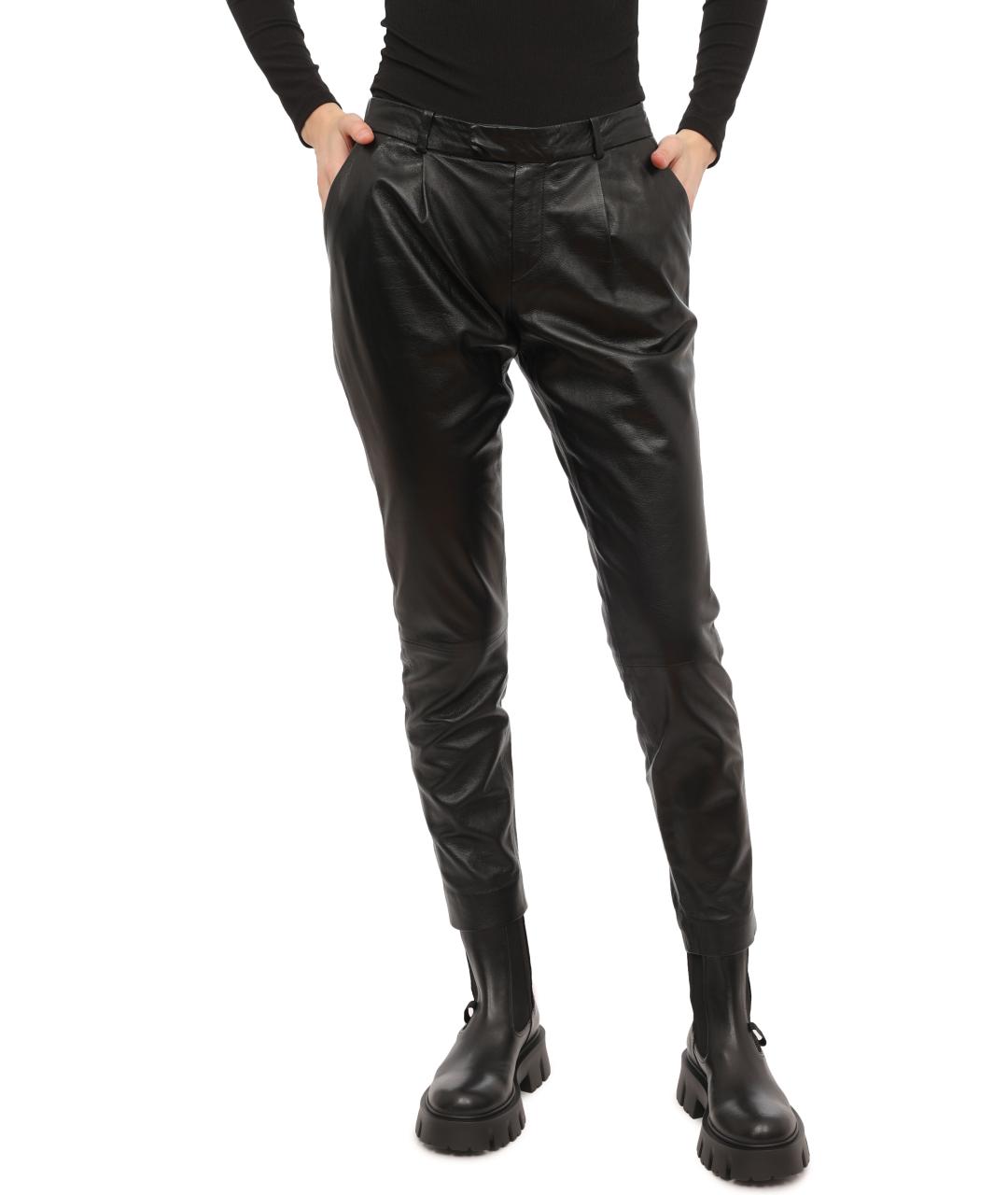 RED VALENTINO Черные прямые брюки, фото 8