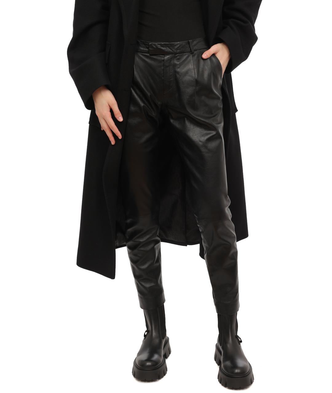 RED VALENTINO Черные прямые брюки, фото 3