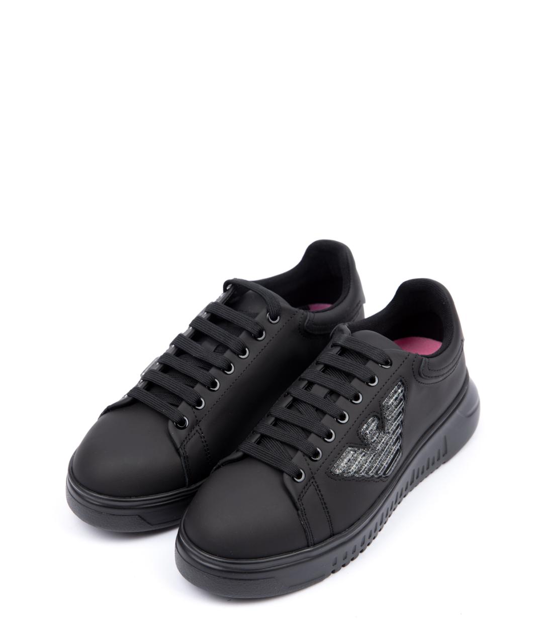 EMPORIO ARMANI Черные кеды, фото 3