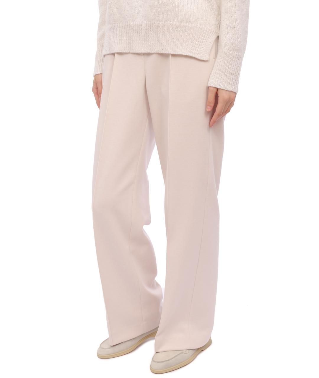 PESERICO Белые брюки широкие, фото 6
