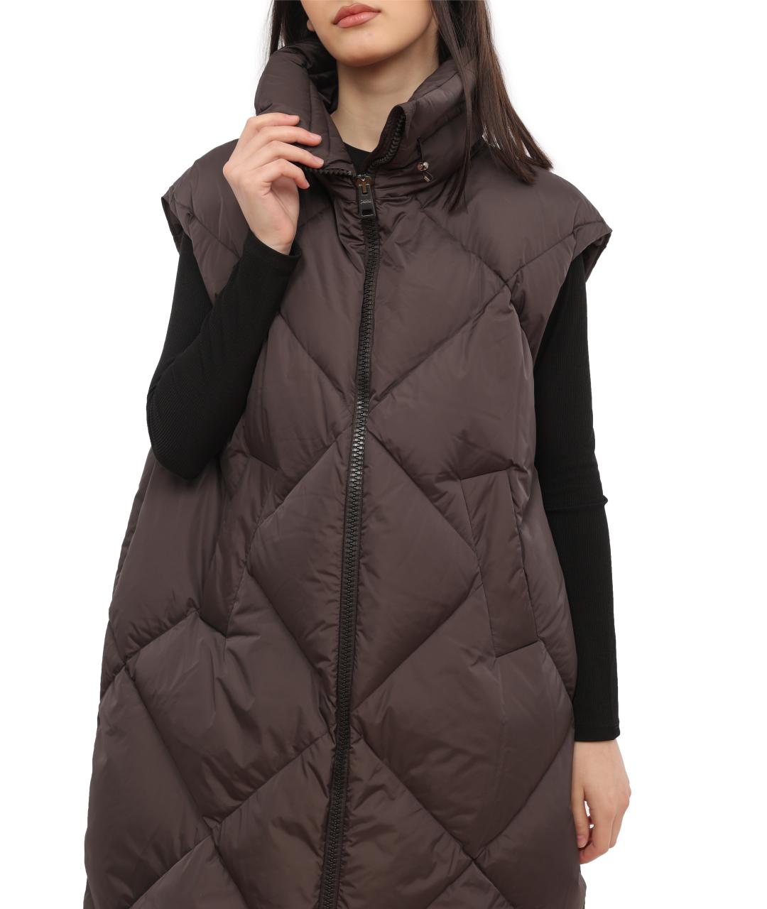 HERNO Коричневый жилет, фото 4