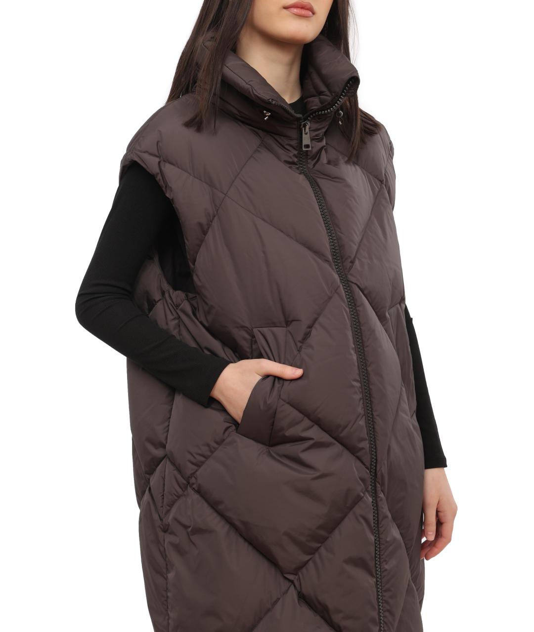 HERNO Коричневый жилет, фото 7