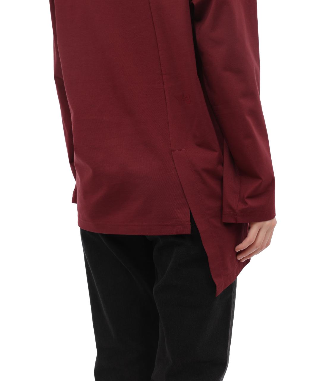 Y-3 Бордовая футболка, фото 4