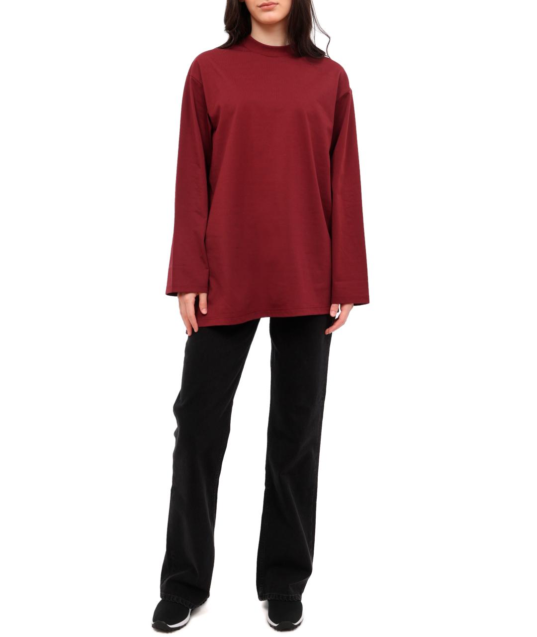 Y-3 Бордовая футболка, фото 3