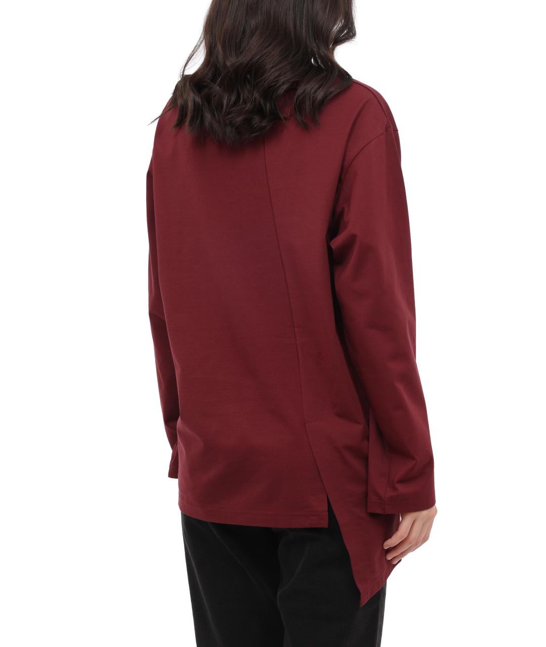 Y-3 Бордовая футболка, фото 5