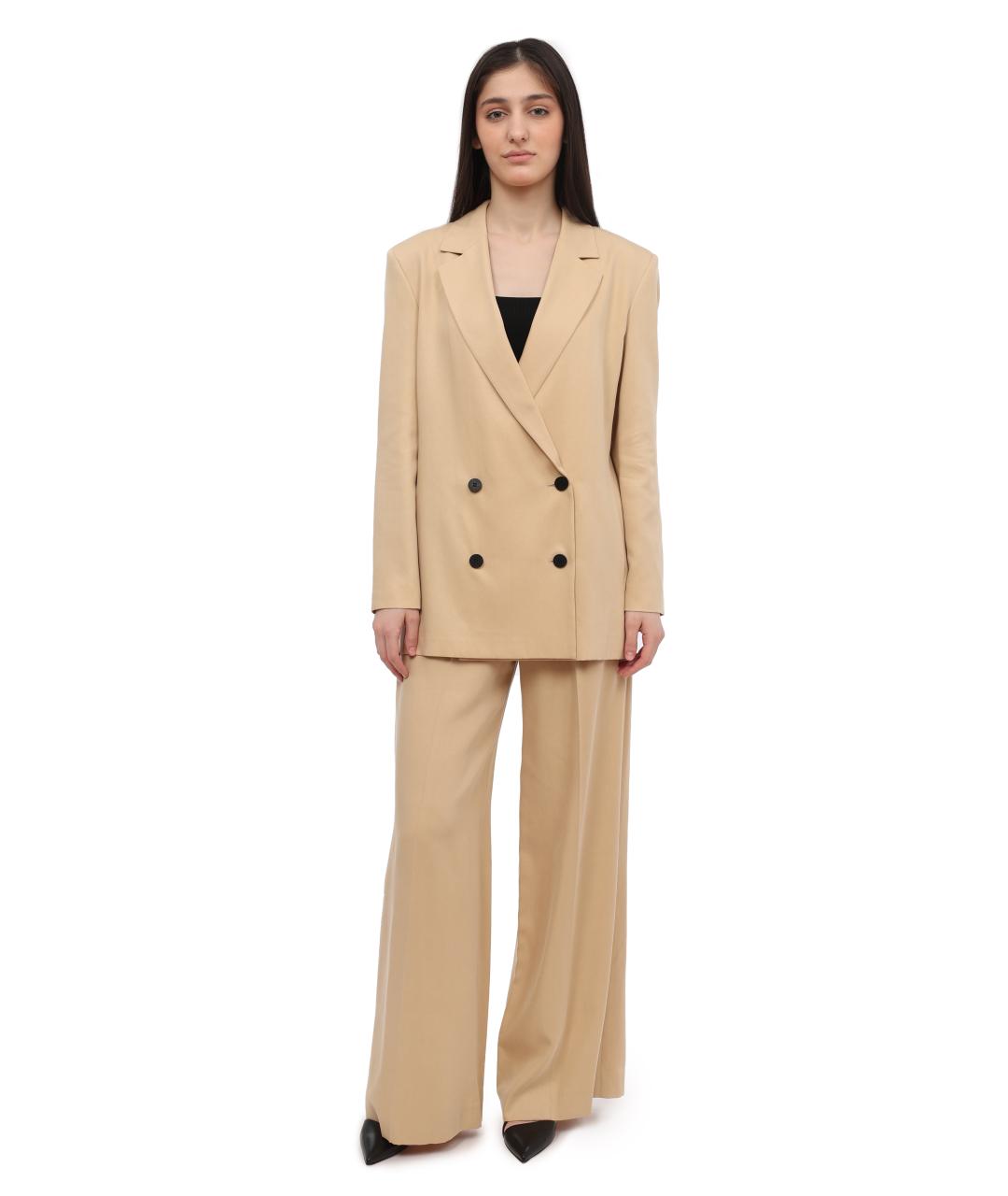 HUGO BOSS Бежевые прямые брюки, фото 2