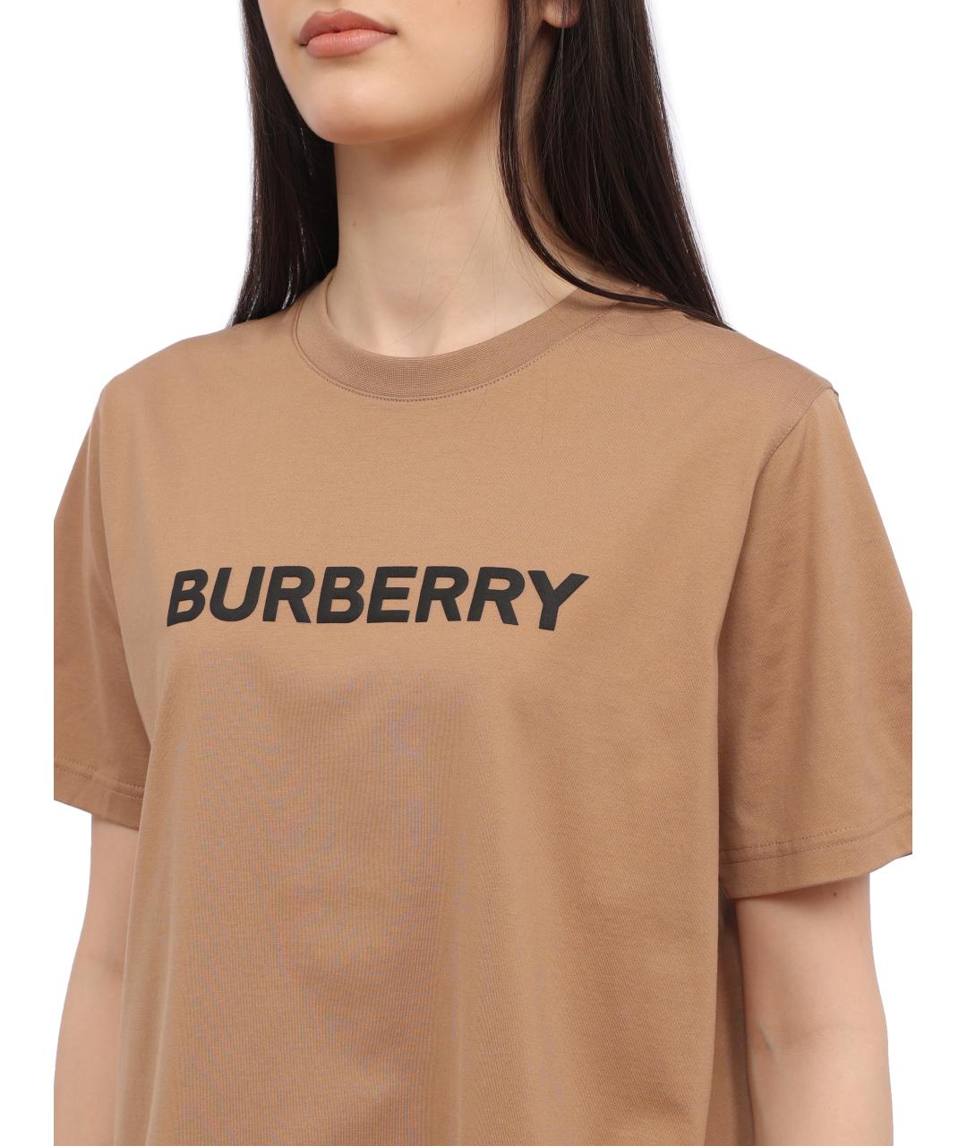 BURBERRY Бежевая футболка, фото 4