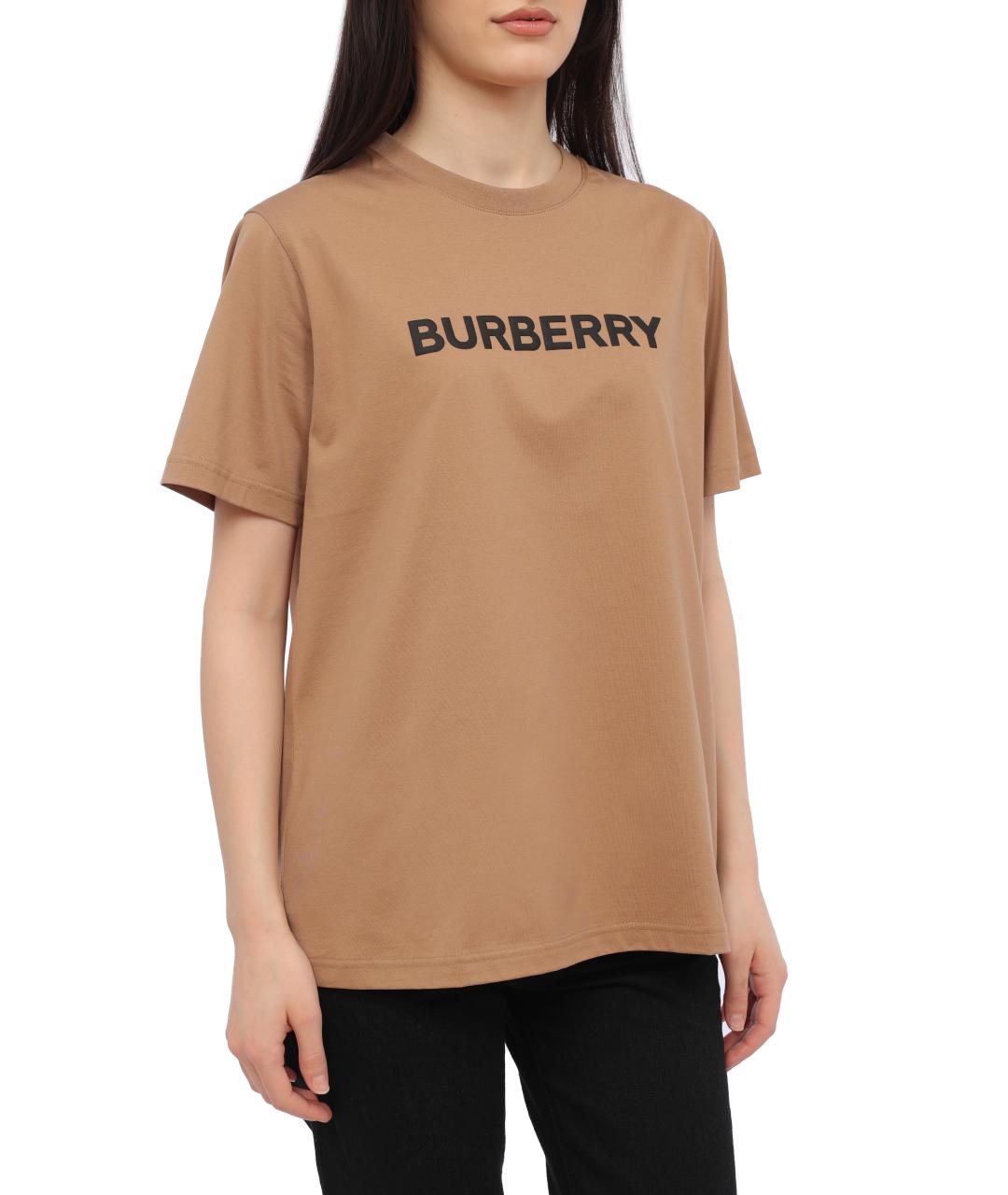 BURBERRY Бежевая футболка, фото 2