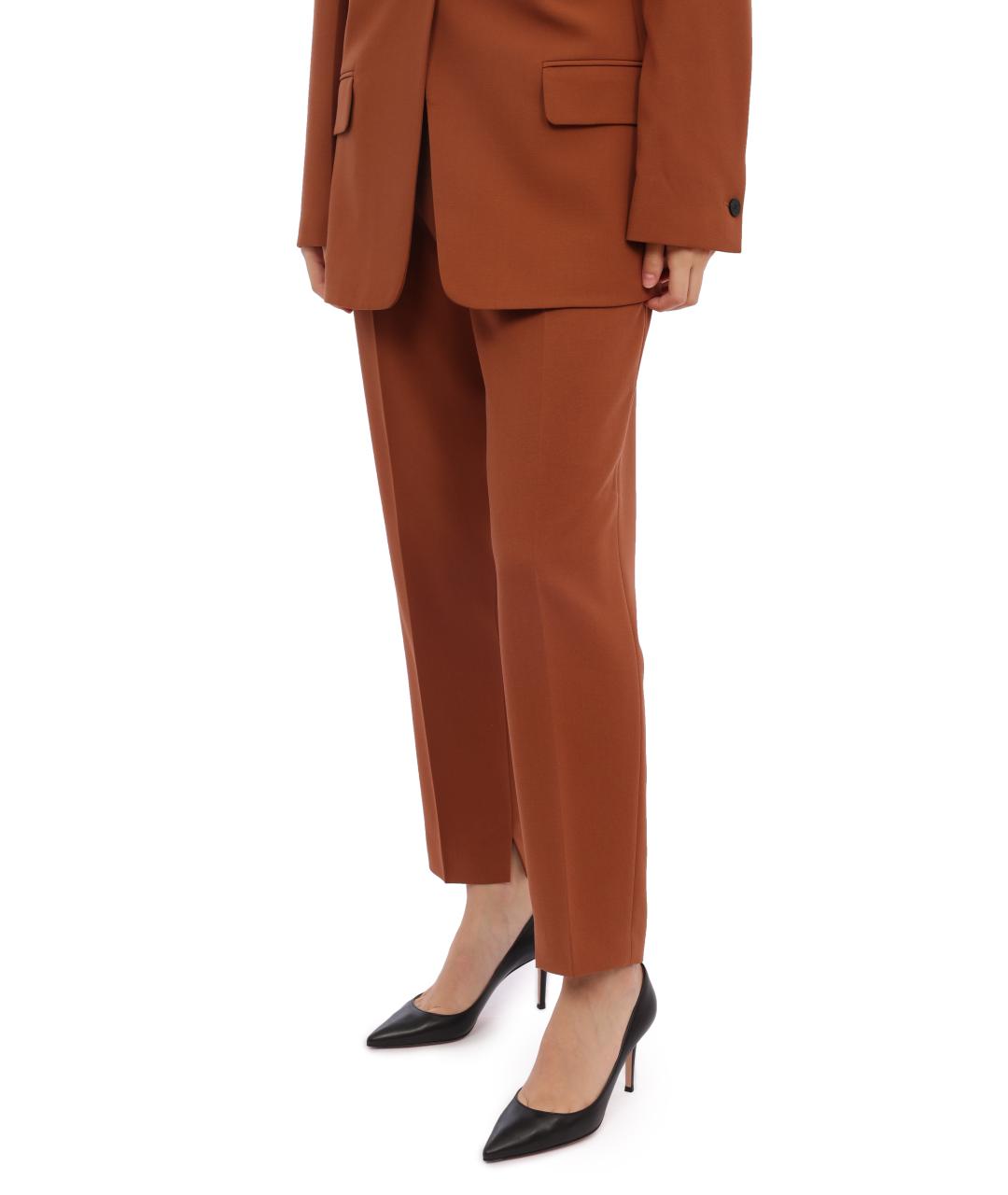 HUGO BOSS Коричневые прямые брюки, фото 5