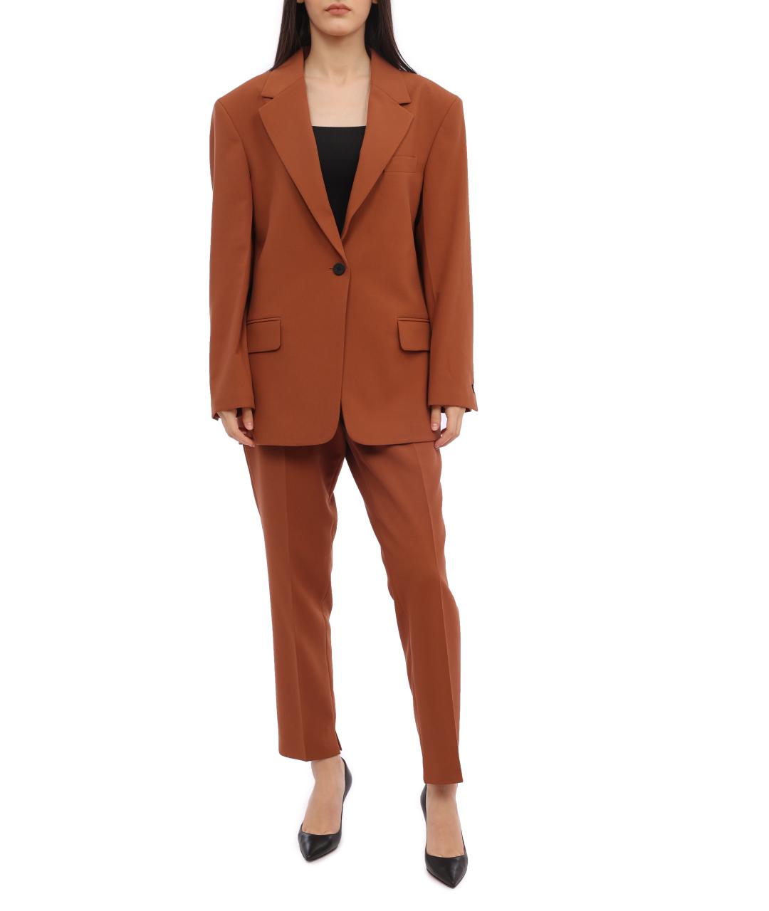 HUGO BOSS Коричневые прямые брюки, фото 6