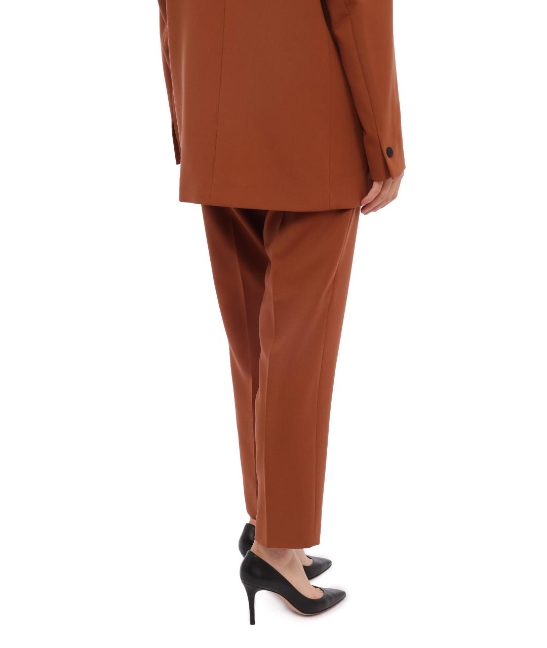 HUGO BOSS Коричневые прямые брюки, фото 3