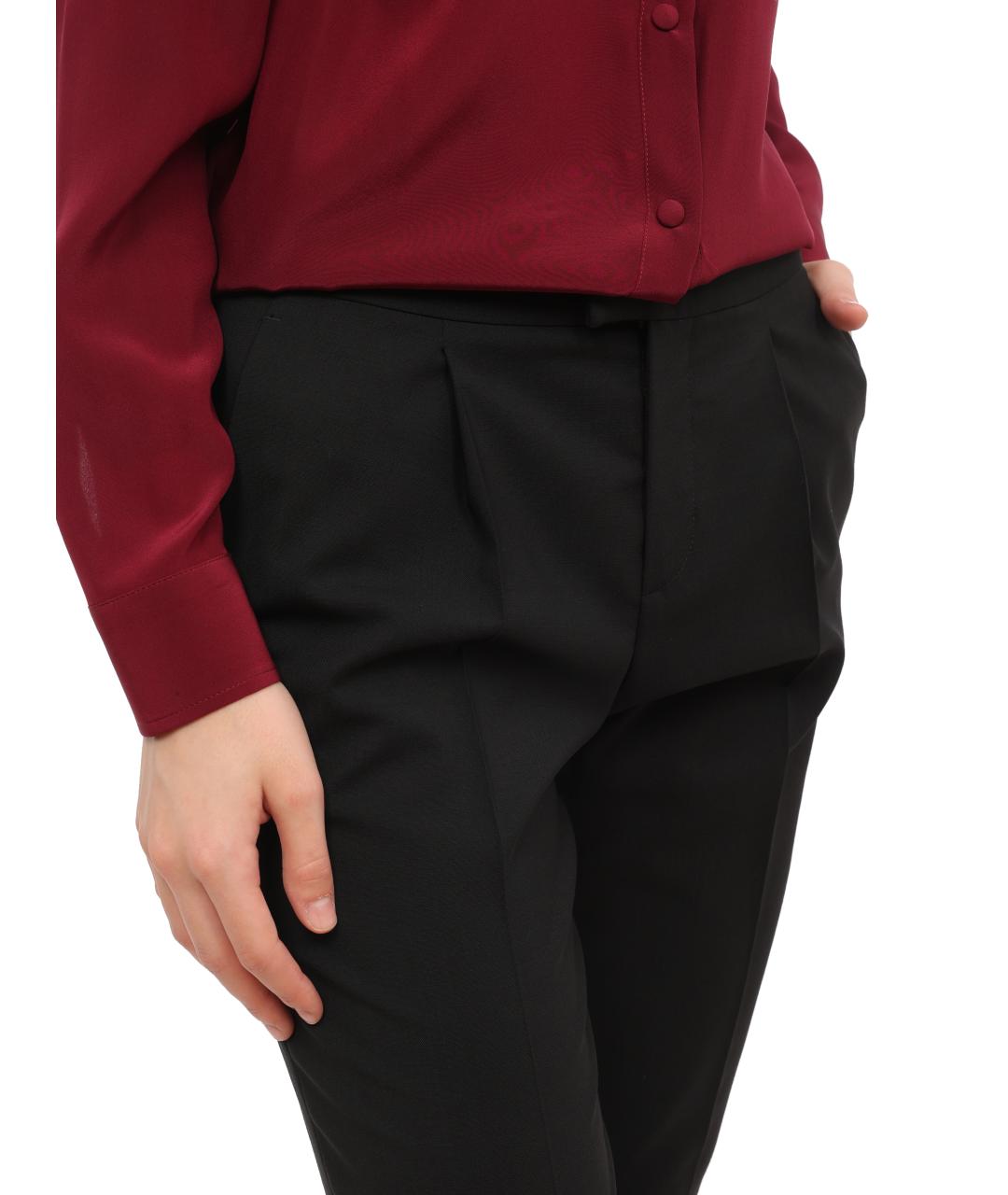 RED VALENTINO Черные прямые брюки, фото 4