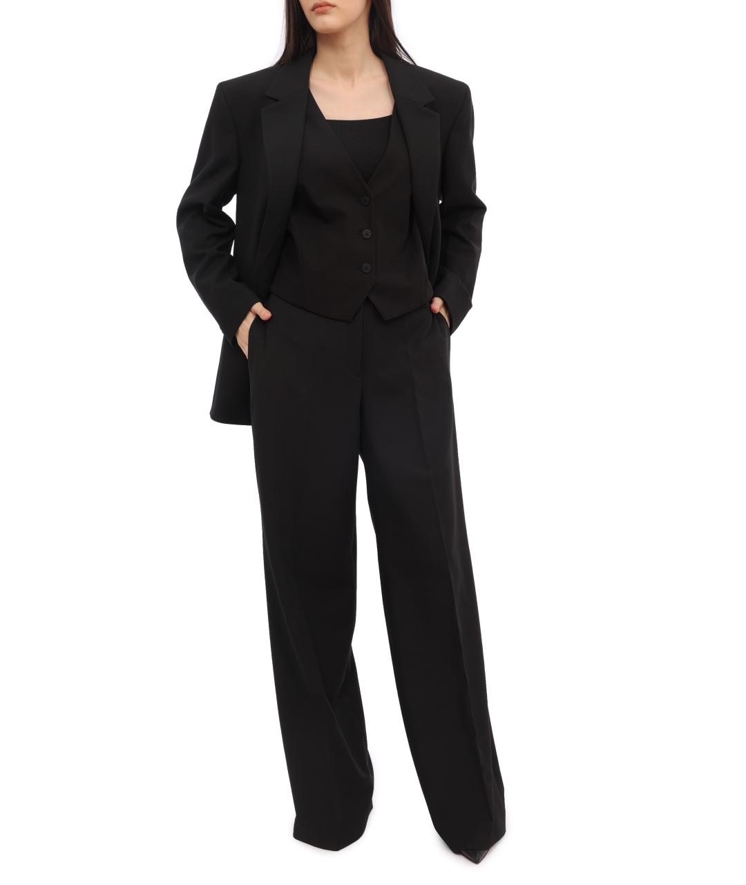 HUGO BOSS Черные прямые брюки, фото 2