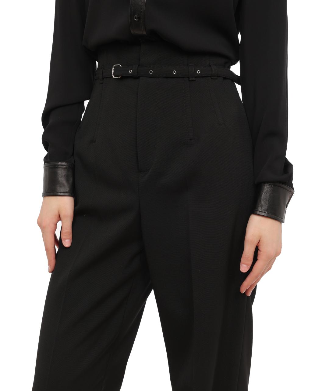 RED VALENTINO Черные прямые брюки, фото 4