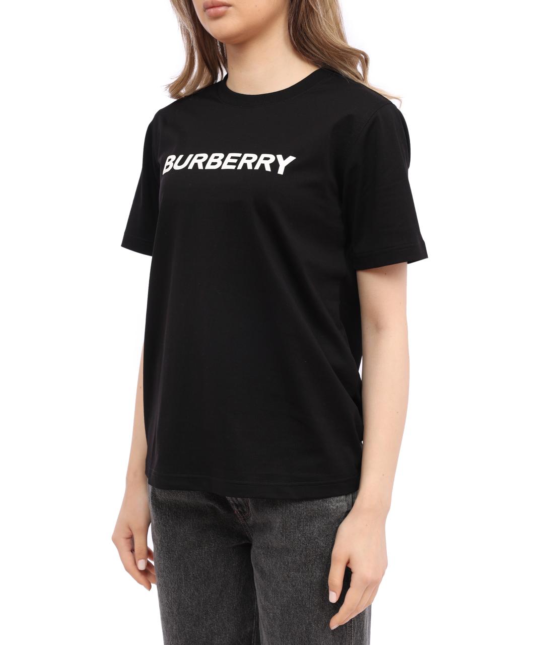 BURBERRY Черная футболка, фото 2