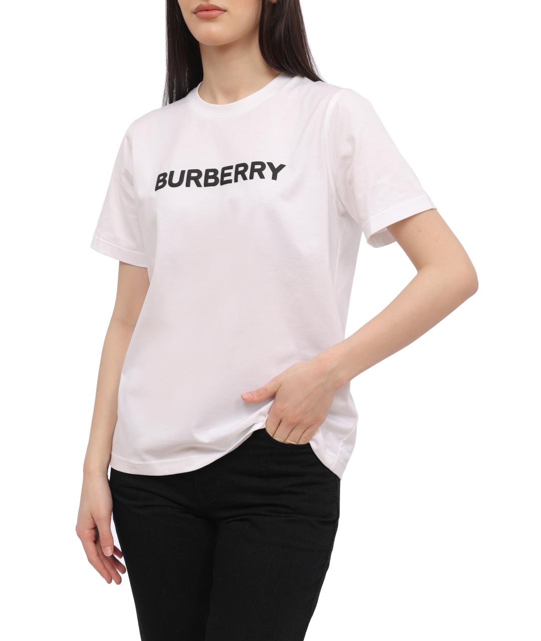 BURBERRY Белая футболка, фото 4