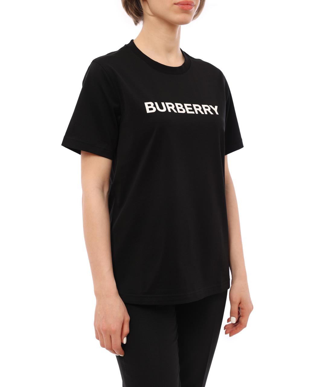 BURBERRY Черная футболка, фото 2