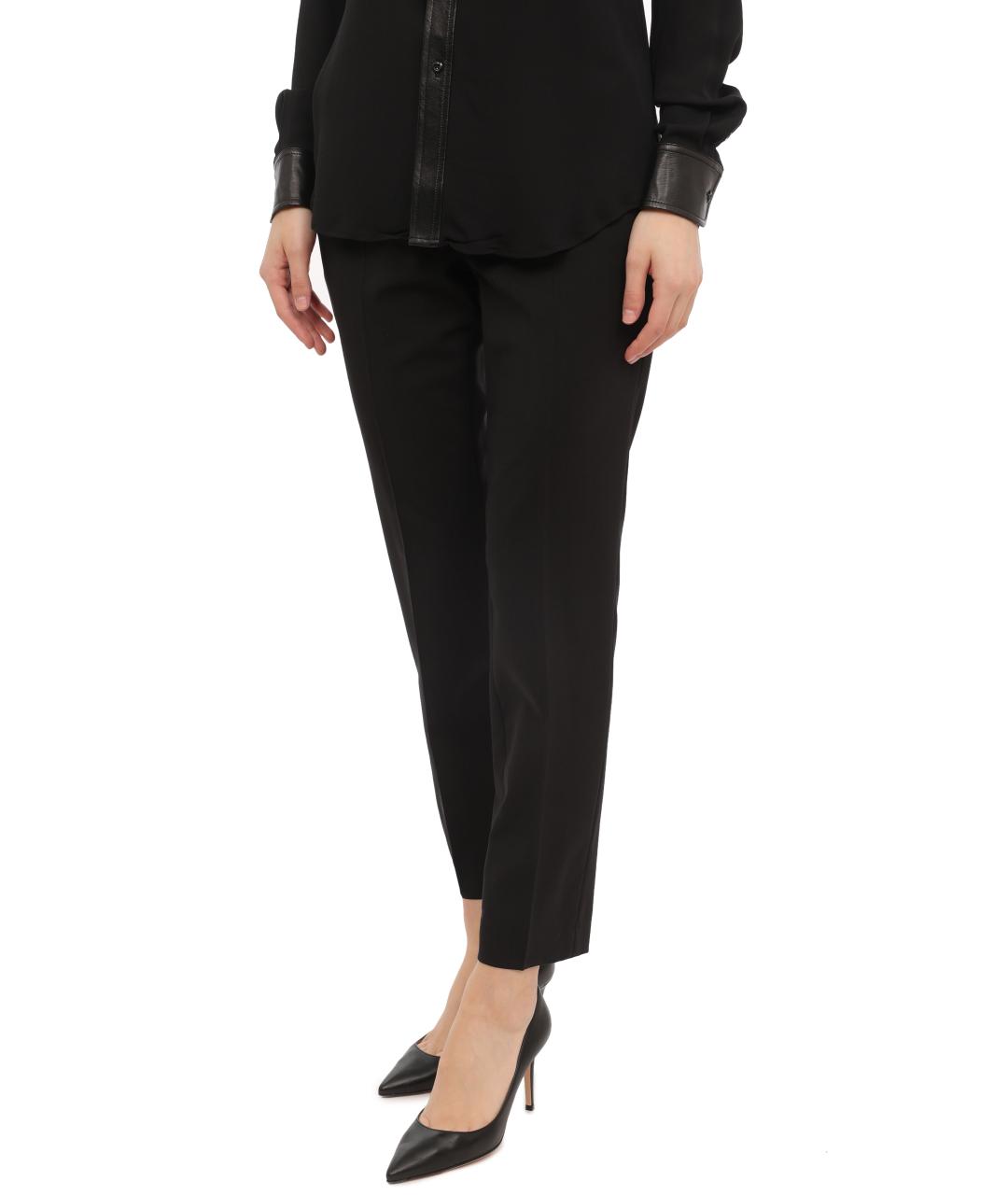 RED VALENTINO Черные прямые брюки, фото 4