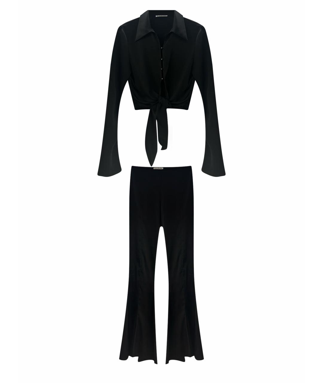 ACNE STUDIOS Черный полиэстеровый костюм с брюками, фото 1