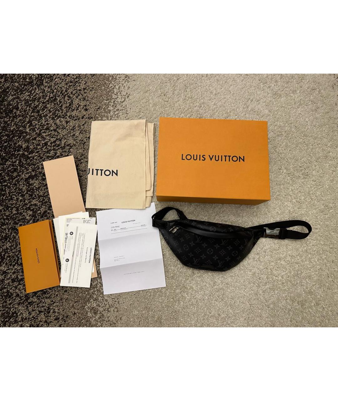 LOUIS VUITTON PRE-OWNED Антрацитовая поясная сумка, фото 2
