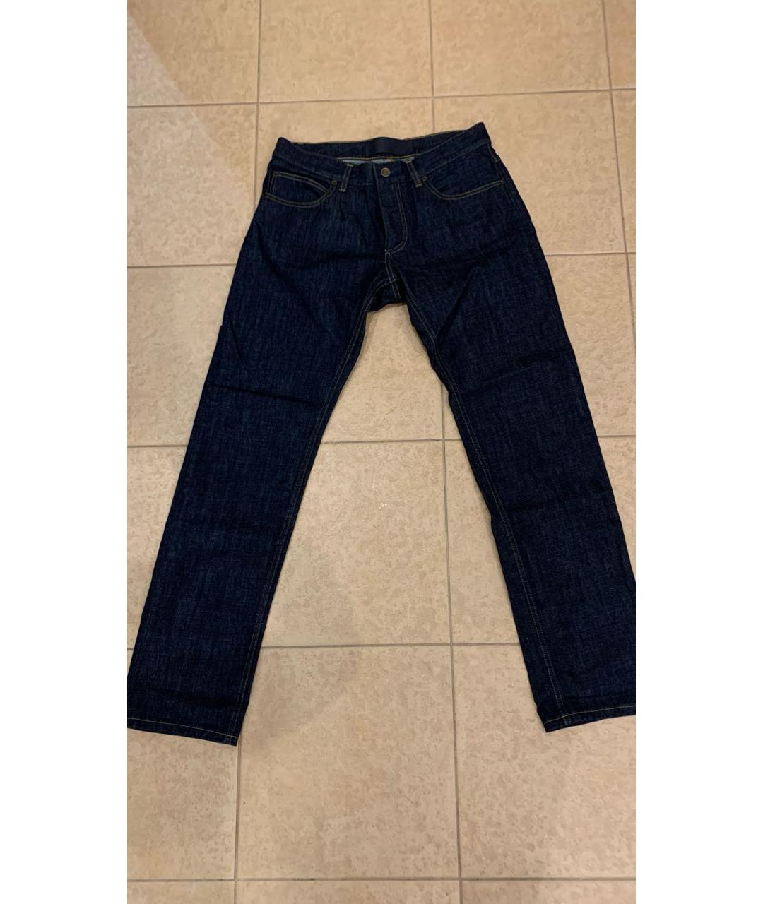 DOLCE&GABBANA Темно-синие хлопковые прямые джинсы, фото 5
