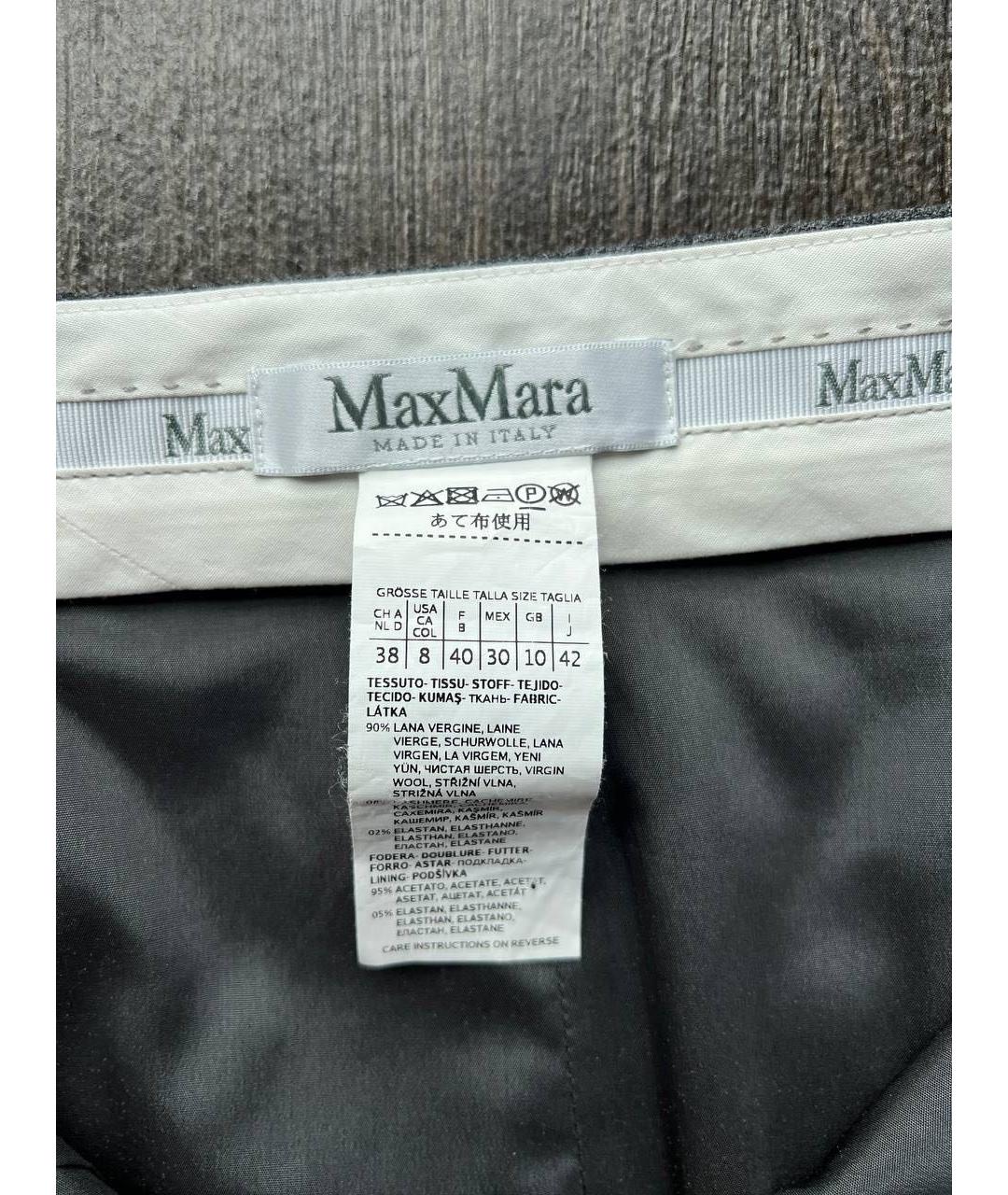 MAX MARA Антрацитовый шерстяной костюм с юбками, фото 5