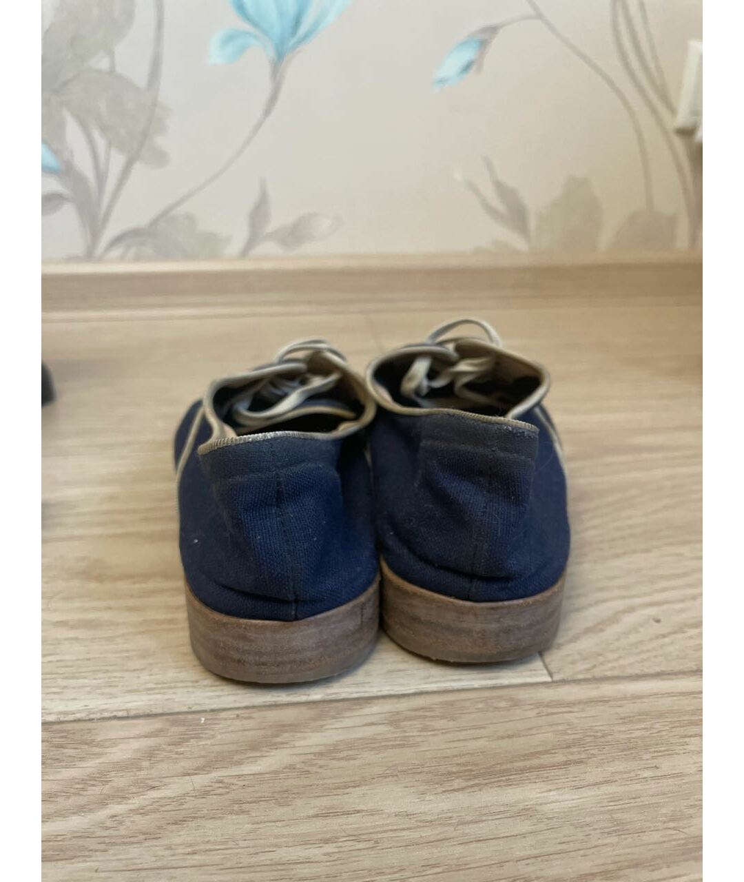CHRISTIAN LOUBOUTIN Темно-синие текстильные ботинки, фото 4